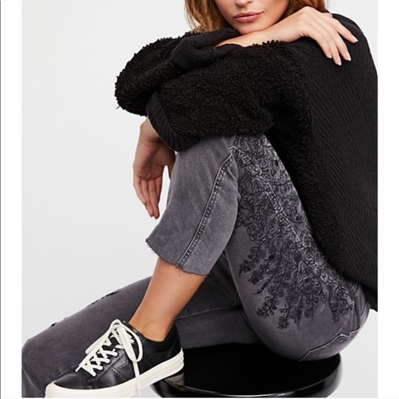 Free People Embroidered Jeans - Picture 2 of 10